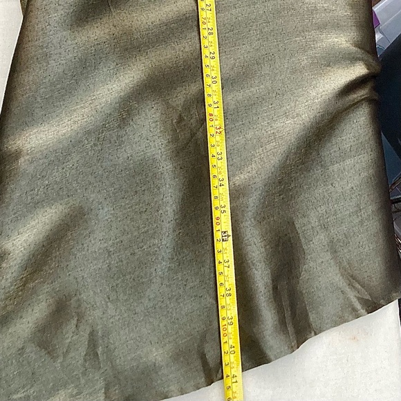 Notations shimmering metallic silky maxi skirt vintage holiday party stretchy - Picture 6 of 7